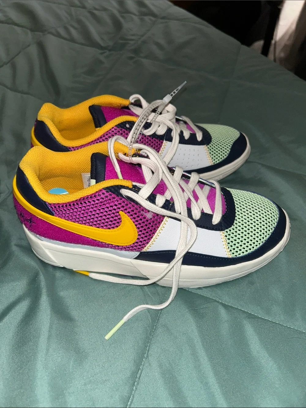 Nike Multicolor Mesh Athletic Sneakers - Yellow, Pink & Mint